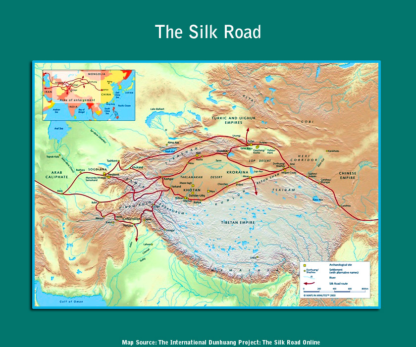 map of slik road