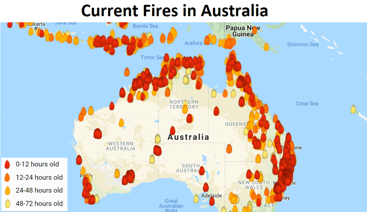 Image result for australia fires map images